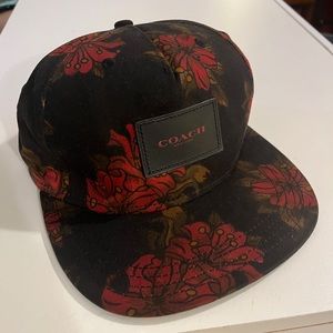 COACH floral print cap